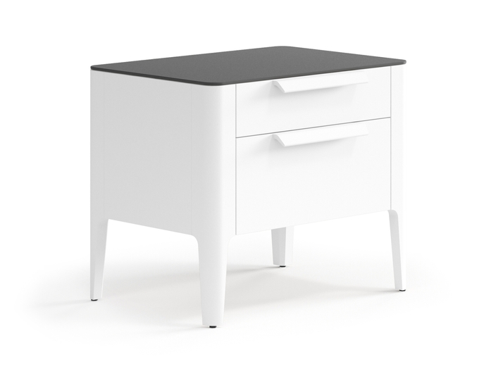 Мебель Тумба прикроватная Piega 2 ящика. Цвет Матовый светло-серый. Материал Гладкая эмаль. Коллекция Тумба прикроватная Piega 2 ящика. Фото. Мебель Тумба прикроватная Piega 2 ящика. Цвет Матовый светло-серый. Материал Гладкая эмаль. Коллекция Тумба прикроватная Piega 2 ящика. Картинка.