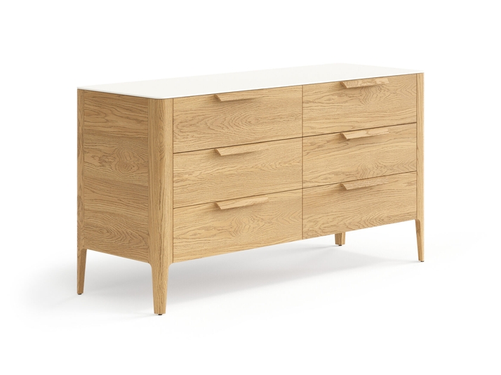 Мебель Комод Piega 6 ящиков. Цвет Дуб пшеничный матовый. Материал Массив дуба матовый. Коллекция Комод Piega 6 ящиков. Картинка.