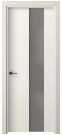Дверь межкомнатная 4226 ПЭКБ СЕР САТ. Цвет ПЭТ кремово-белый. Материал ПЭТ. Коллекция Freedom. Картинка.