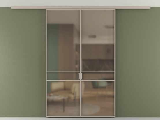 Алюминевая перегородка АЛПР 040.02_АБСК_Бронза сатин триплекс_new. Цвет Алюминий бисквитный. Материал Алюминий в эмали. Коллекция Перегородка Формато вдоль стены на потолок 2 створки. Фото. Алюминевая перегородка АЛПР 040.02_АБСК_Бронза сатин триплекс_new. Цвет Алюминий бисквитный. Материал Алюминий в эмали. Коллекция Перегородка Формато вдоль стены на потолок 2 створки. Картинка.