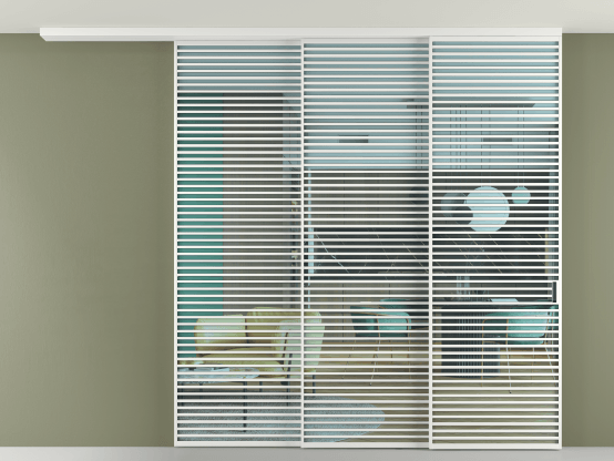 Алюминевая перегородка АЛПР 040.07_АБЛ_ПРОЗ ГОЛ_new. Цвет Алюминий белоснежный. Материал Алюминий в эмали. Коллекция Перегородка Formato вдоль стены на потолок 3 створки с синхронным механизмом. Фото. Алюминевая перегородка АЛПР 040.07_АБЛ_ПРОЗ ГОЛ_new. Цвет Алюминий белоснежный. Материал Алюминий в эмали. Коллекция Перегородка Formato вдоль стены на потолок 3 створки с синхронным механизмом. Картинка.