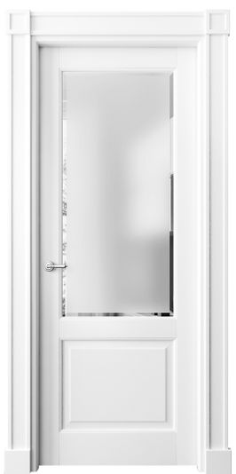 Дверь межкомнатная 6302 ББЛ САТ-Ф. Цвет Бук белоснежный. Материал Массив бука эмаль. Коллекция Toscana Plano. Картинка.