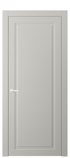 Дверь межкомнатная АКП 8001 МТСР. Цвет Матовый тёплый серый. Материал Гладкая эмаль. Коллекция Neo Classic. Картинка.