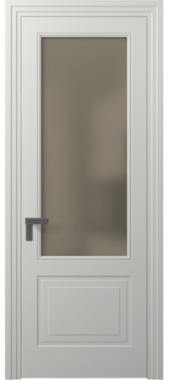 Дверь межкомнатная 8352 МССР БР САТ. Цвет Матовый светло-серый. Материал Гладкая эмаль. Коллекция Rocca. Картинка.