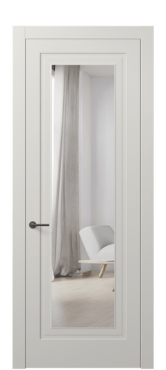 Межкомнатная дверь АКП 8403 МТСР Зеркало с одной стороны. Цвет Матовый тёплый серый. Материал Гладкая эмаль. Коллекция Mascot. Фото. Дверь межкомнатная АКП 8403 МТСР Зеркало с одной стороны. Цвет Матовый тёплый серый. Материал Гладкая эмаль. Коллекция Mascot. Картинка.