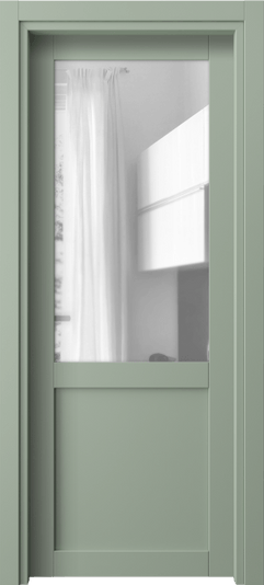 Дверь межкомнатная 2122 ПЭСО ПРОЗ. Цвет ПЭТ светло-оливковый. Материал ПЭТ. Коллекция Neo. Картинка.