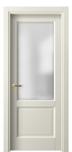 Дверь межкомнатная 1422 ММБ САТ. Цвет Матовый молочно-белый. Материал Гладкая эмаль. Коллекция Galant. Картинка.