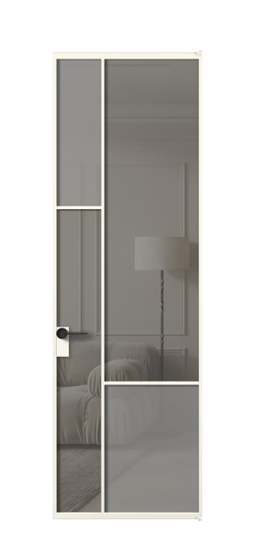 Межкомнатная дверь АЛПЛ041.13 АЖМ сатин матовое + Серый прозрачное. Цвет Алюминий жемчужный. Материал Алюминий в эмали. Коллекция Мозаик. Фото. Дверь межкомнатная АЛПЛ041.13 АЖМ сатин матовое + Серый прозрачное. Цвет Алюминий жемчужный. Материал Алюминий в эмали. Коллекция Мозаик. Картинка.