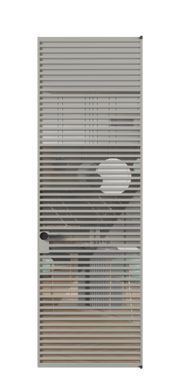 Дверь межкомнатная АЛПЛ040.07 АНСР Алюминий нейтральный серый Stopsol Clear прозрачное. Цвет Алюминий нейтральный серый. Материал Алюминий в эмали. Коллекция Formato. Картинка.