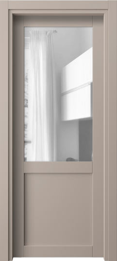 Дверь межкомнатная 2122 ПЭСК ПРОЗ. Цвет ПЭТ серо-коричневый . Материал ПЭТ. Коллекция Neo. Картинка.