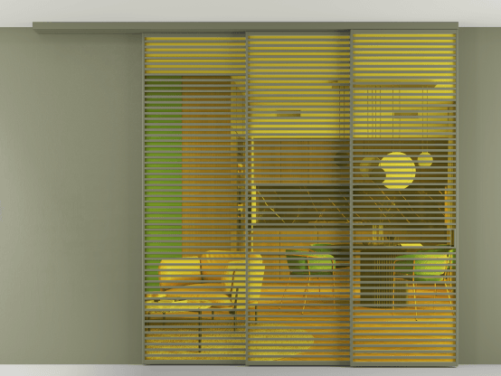 Алюминевая перегородка АЛПР 040.07_АОТ_ПРОЗ ЖЕЛ_new. Цвет Алюминий оливковый тёмный. Материал Алюминий в эмали. Коллекция Перегородка Formato вдоль стены на потолок 3 створки с синхронным механизмом. Фото. Алюминевая перегородка АЛПР 040.07_АОТ_ПРОЗ ЖЕЛ_new. Цвет Алюминий оливковый тёмный. Материал Алюминий в эмали. Коллекция Перегородка Formato вдоль стены на потолок 3 створки с синхронным механизмом. Картинка.