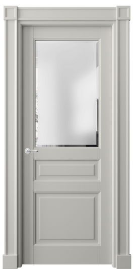 Дверь межкомнатная 6304 БТСР САТ-Ф. Цвет Бук тёплый серый. Материал Массив бука эмаль. Коллекция Toscana Plano. Картинка.