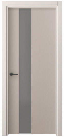 Дверь межкомнатная 4224 ПЭСК СЕР САТ. Цвет ПЭТ серо-коричневый . Материал ПЭТ. Коллекция Freedom. Картинка.