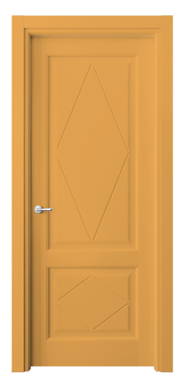 Дверь межкомнатная 6343 Пастельно-жёлтый RAL 1034. Цвет RAL Пастельно-жёлтый RAL 1034. Материал Массив бука эмаль. Коллекция Toscana Rombo. Картинка.
