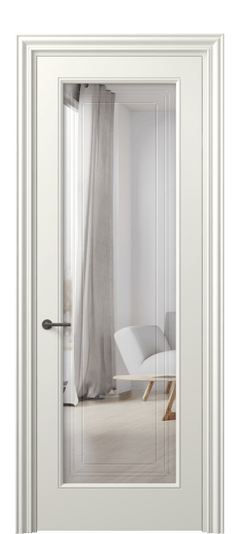 Межкомнатная дверь 8400 МЖМ Двустороннее зеркало с гравировкой. Цвет Матовый жемчужный. Материал Гладкая эмаль. Коллекция Маскот. Фото. Дверь межкомнатная 8400 МЖМ Двустороннее зеркало с гравировкой. Цвет Матовый жемчужный. Материал Гладкая эмаль. Коллекция Маскот. Картинка.