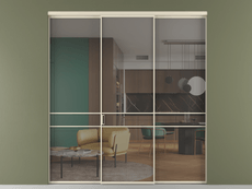 Перегородка Формато внутри проёма 3 створки