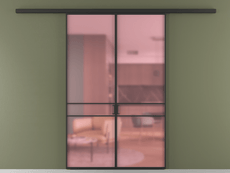 Перегородка Formato вдоль стены 2 створки