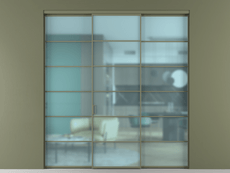 Перегородка Formato внутри проёма 3 створки