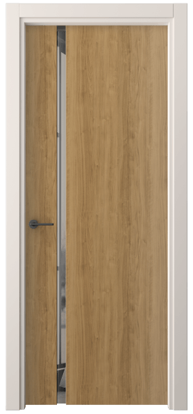 Дверь межкомнатная 4222 ГОР ДВ ЗЕР СЕР. Цвет Грецкий орех. Материал Ламинатин. Коллекция Freedom. Картинка.