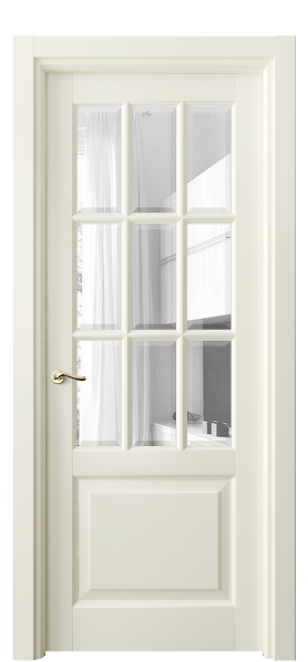 Дверь межкомнатная 0748 БМБ ПРОЗ Ф. Цвет Бук молочно-белый. Материал Массив бука эмаль. Коллекция Lignum. Картинка.