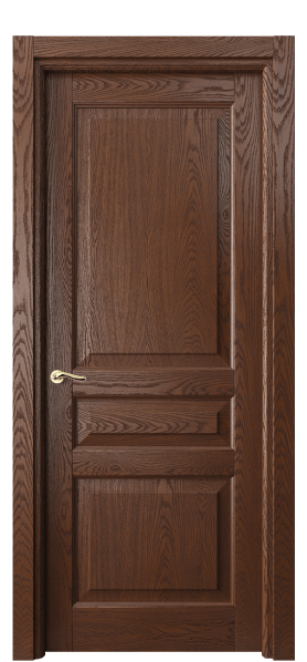 Дверь межкомнатная 0711 ДКЧ.Б. Цвет Дуб коньячный брашированный. Материал Массив дуба брашированный. Коллекция Лигнум. Картинка.