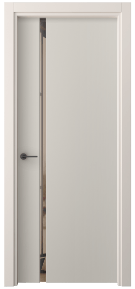 Дверь межкомнатная 4222 ПЭСС ДВ ЗЕР БР. Цвет ПЭТ светло-серый. Материал ПЭТ. Коллекция Freedom. Картинка.